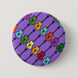 bunte Musikinstrumente Button