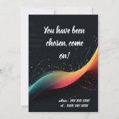 bunte Musikmelodie Einladung (Rückseite)