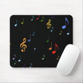 bunte Musiknoten Mousepad (Mit Mouse)