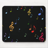 bunte Musiknoten Mousepad (Vorne)