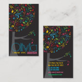 Bunte Musiknoten-Pop-Baum-Visitenkarte Visitenkarte (Vorne/Hinten)