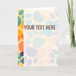 Bunte Muster-Hundepfotenabdrücke Ankündigung