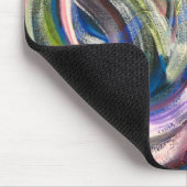 Bunte mutige handgemalte Brushstrokes Mousepad (Ecke)