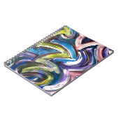 Bunte mutige handgemalte Brushstrokes Notizblock (Linke Seite)