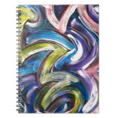 Bunte mutige handgemalte Brushstrokes Notizblock (Vorderseite)