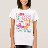Bunte Mutter in vielen Sprachen T-Shirt (Vorderseite)