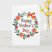 Bunte Muttertags-Liebeskarte Karte (Gelbe Blume)