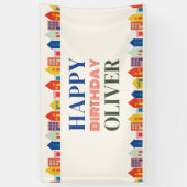 Bunte Nachbarschaft Geburtstagspartei Banner (Vertikal)