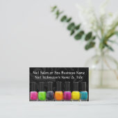 Bunte Nagellack-Flaschen, Nagel-Salon Visitenkarte (Stehend Vorderseite)