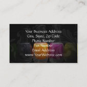 Bunte Nagellack-Flaschen, Nagel-Salon Visitenkarte (Rückseite)