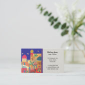 Bunte nahöstliche Kunst Jerusalem-Stadt Visitenkarte (Stehend Vorderseite)