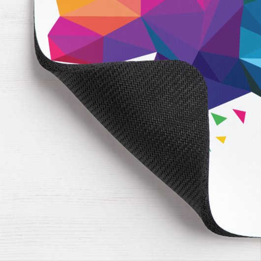 Bunte Nashorn-Illustration Mousepad (Ecke)