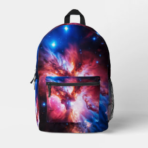 Bunte Nebelgalaxie Weltraum Sterne Kosmische Unive Bedruckter Rucksack