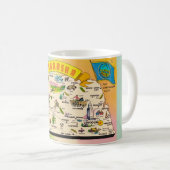 Bunte Nebraska-Karte Kaffeetasse (VorderseiteRechts)