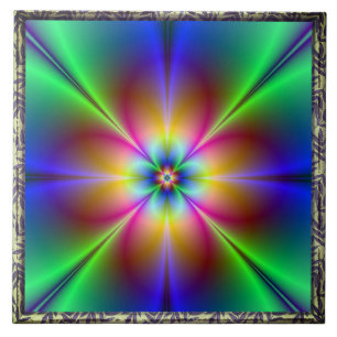 Bunte Neon Daisy Tile Fliese