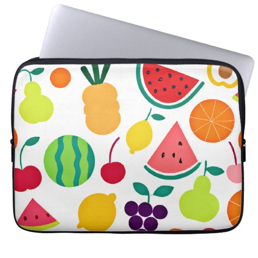 Bunte Neon-Frucht-Fiesta Laptopschutzhülle (Vorderseite)