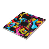 Bunte Neon-Graffiti-Hip-Hop-Strassenkunst Fliese (Seite)