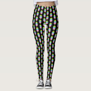 Bunte Neonfarbpopsicle-Eiscreme-Leggings Leggings