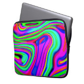 Bunte Neonmuster. Jetzt kaufen Laptopschutzhülle (Vorderseite Links)