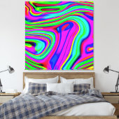 Bunte Neonmuster. Jetzt kaufen Leinwanddruck (Insitu (Schlafzimmer))