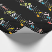 Bunte Noten und Anmerkungen Geschenkpapier (Ecke)