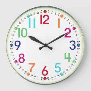 Bunte nummerierte runde Acryl-Wanduhr Große Wanduhr