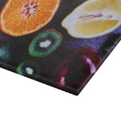 bunte Obstsorten Schneidebrett (Ecke)