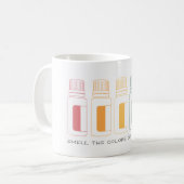 Bunte Öl-Flaschen Kaffeetasse (Vorderseite Links)