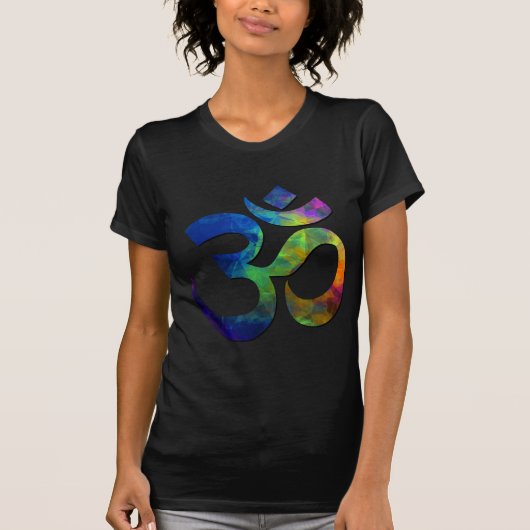 Bunte OM-Yoga-Symbole T-Shirt (Vorderseite)