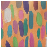 Bunte orange Brushstrokes-Bohemisches Druck-Gewebe Stoff (Muster)