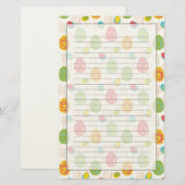 Bunte Oster-Eier-Muster Briefpapier (Vorne/Hinten)