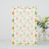 Bunte Oster-Eier-Muster Briefpapier (Stehend Vorderseite)