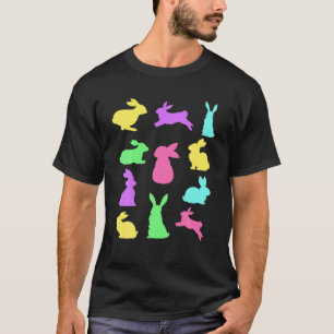 Bunte Osterblichkeit Bunny Costume Osterbrunnes Ki T-Shirt