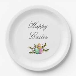 Bunte Ostereier Botanische Vegetation Pappteller