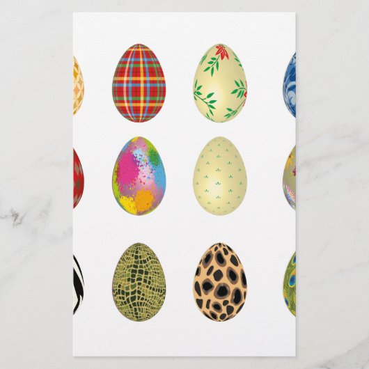 bunte Ostereier Briefpapier (Vorderseite)