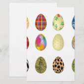 bunte Ostereier Briefpapier (Vorne/Hinten)