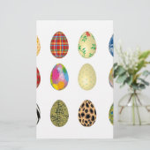 bunte Ostereier Briefpapier (Stehend Vorderseite)