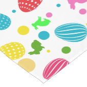 Bunte Ostereier, Bunni, Kupkakes, Monogramm Kurzer Tischläufer (Ecke)