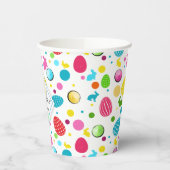 Bunte Ostereier, Bunnies, Mit Monogramm Kuchen Pappbecher (Links)