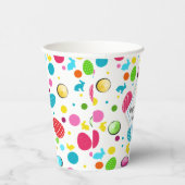 Bunte Ostereier, Bunnies, Mit Monogramm Kuchen Pappbecher (Rechts)