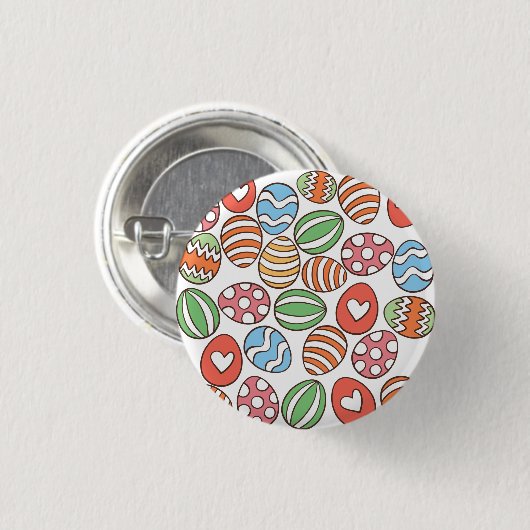 Bunte Ostereier Button (Vorne & Hinten)