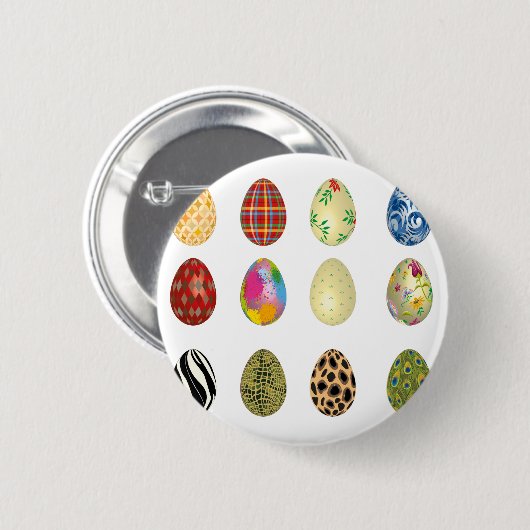 bunte Ostereier Button (Vorne & Hinten)