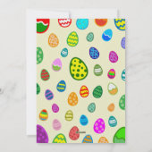 Bunte Ostereier Feiertagskarte (Rückseite)