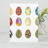bunte Ostereier Feiertagskarte (Stehend Vorderseite)