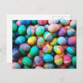Bunte Ostereier Feiertagspostkarte (Vorne/Hinten)