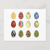 bunte Ostereier Feiertagspostkarte (Vorderseite)