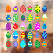 Bunte Ostereier Fensteraufkleber (Blatt 2)