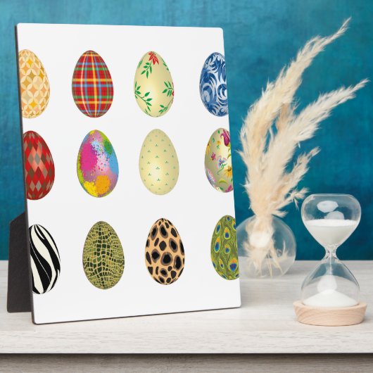 bunte Ostereier Fotoplatte (Seite)