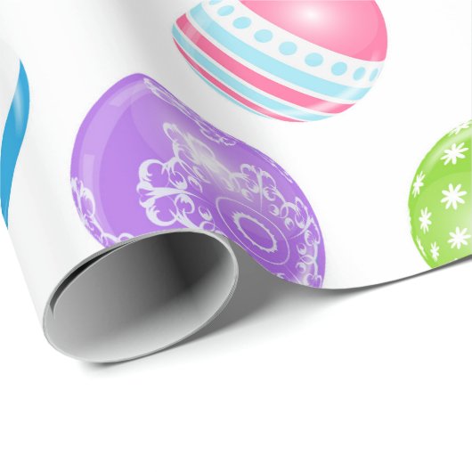 Bunte Ostereier Geschenkpapier (Rolleneckpunkt)