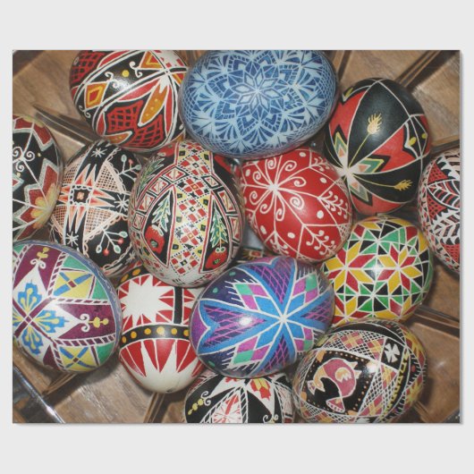 Bunte Ostereier Geschenkpapier (Flach)